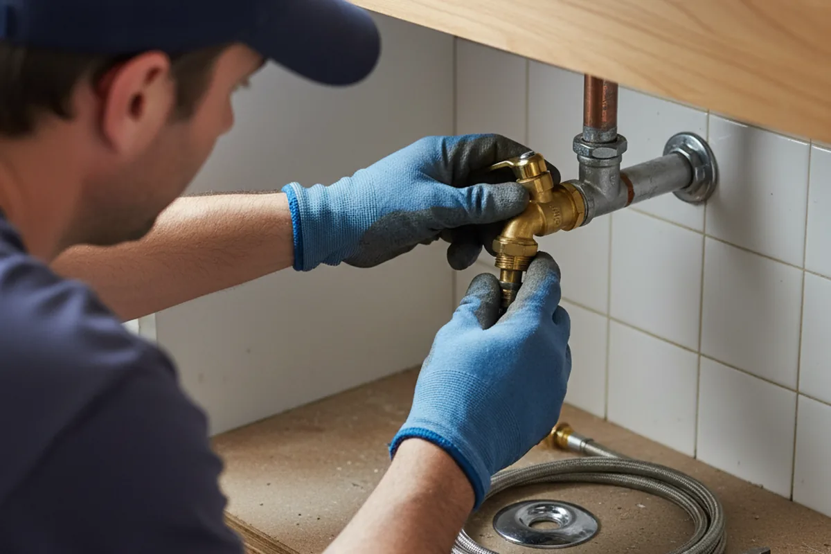 Shutoff valve and fitting work during Faucet and Fixture Repair in Avoca